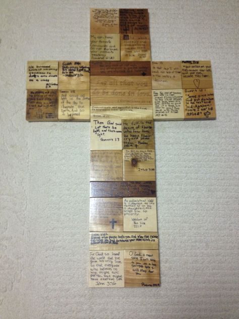 SHS auction 2015: 5th grade Scripture Cross - 3ft.x2ft. Classroom Auction Projects, School Auction Art Projects, School Auction Projects, Class Auction Projects, Pastor Appreciation Month, Art Auction Projects, Class Auction, Sunday School Rooms, Group Art Projects