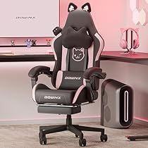 Ear Massage, Teen Black, Ergonomic Computer Chair, Game Chair, Cat Doll, Computer Chair, Ergonomic Chair, Lumbar Support, Gaming Chair