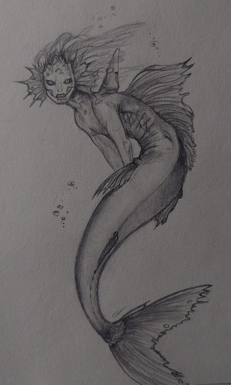 Siren Mermaid Drawing, Merfolk Drawing, Fae Drawings, Siren Drawing, Drawing Mermaid, Mythical Creatures Drawings, Fairy Sketch, Fairytale Aesthetic, Gold Art Painting