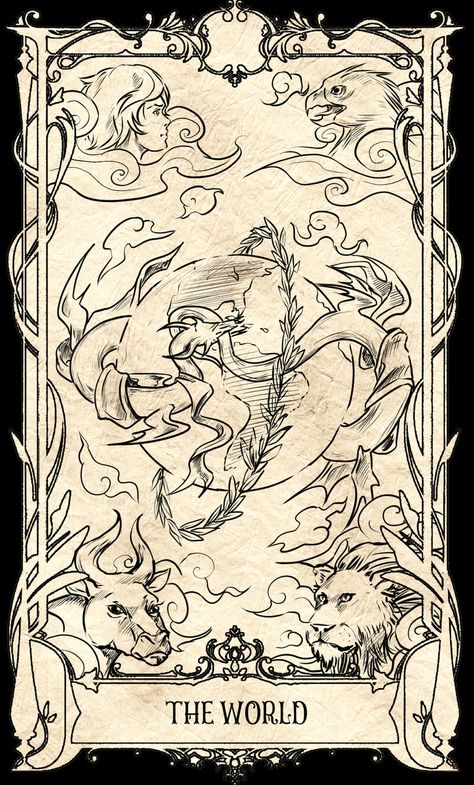 World Tarot Card, The World Tarot Card, The World Tarot, Tattoo Project, Tarot Cards Art, Tarot Card, Mixtape, Costume Party, Tarot Cards