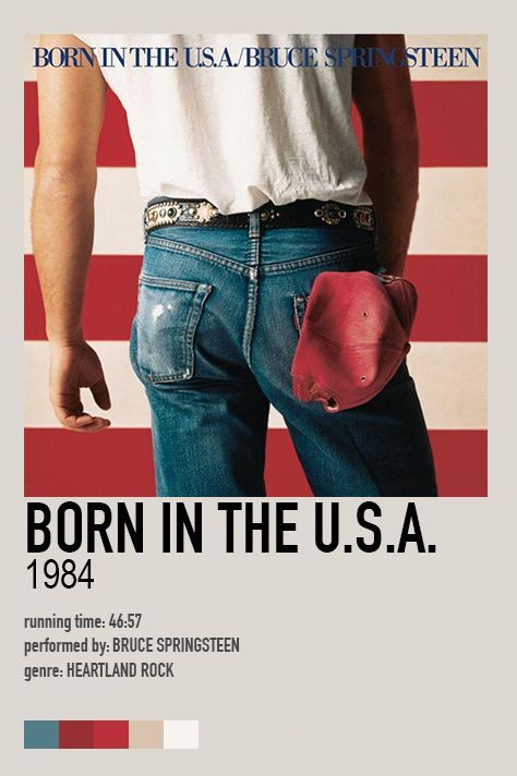 Born In The USA - Bruce Springsteen (1984) The Streets Band, Bruce Springsteen Quotes, Bruce Springsteen Albums, Bruce Springsteen Songs, Kurt Seyit And Sura, Born In The Usa, Minimalist Music, Music Journal, Vintage Music Posters