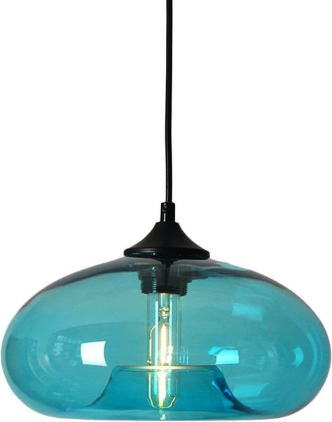 Teal Glass Pendant Light, Farmhouse Loft, Loft Bar, Lights Over Kitchen Island, Bar Ceiling, Turquoise Chandelier, Bedroom Chandelier, Kitchen Island Dining Room, Island Dining Room