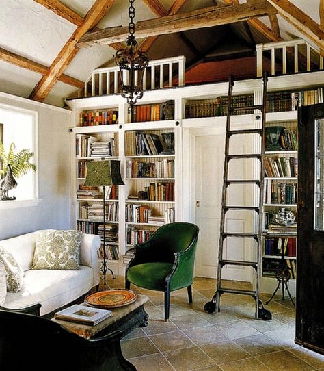 Would love this in the backyard shed I plan to build one day Reading Loft, Modern Loft Bed, Kura Bed, Home Libraries, A Living Room, Home Library, My New Room, Modern Industrial, Home Fashion