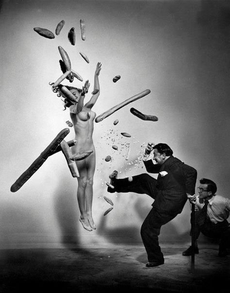 Dali ... baguettes. Fred Herzog, Philippe Halsman, Salvador Dali Art, August Sander, Dali Art, Classic Photography, Robert Doisneau, Jean Cocteau, Edward Hopper