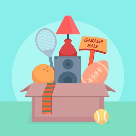 Free vector garage sale illustration des... | Free Vector #Freepik #freevector #garage-sale #real-estate-concept #real-estate-business #real-estate-marketing Sale Illustration, Psd Icon, Garage Sale, Self Quotes, Garage Sales, Vector Photo, Graphic Resources, Illustration Design, Free Design