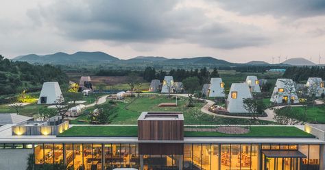 Funky glamping site is a new take on the campground Camping Zone, Jeju Island South Korea, Camping Park, Glamping Resorts, Luxury Glamping, Glamping Site, Camping Style, Caravan Park, Luxury Camping