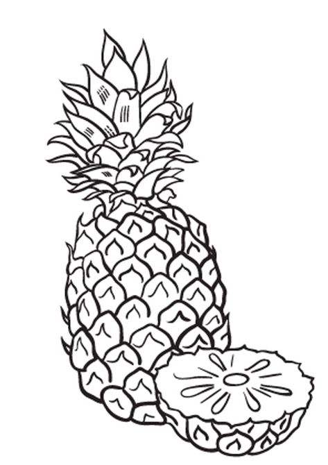 Pineapple Coloring Page, Sliced Pineapple, Pineapple Drawing, Cartoon Pineapple, Fruit Coloring, Pineapple Tattoo, Coloring Page Free Printable, Food Coloring Pages, Fruit Coloring Pages