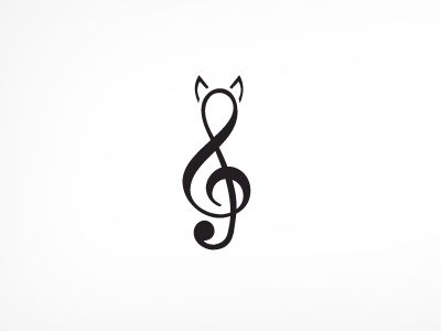 The Black Kat by Barak Tamayo Cats The Musical Tattoo, Cat And Music Tattoo, Cat Music Tattoo, Treble Clef Art, Treble Clef Tattoo, Journey Tattoo, Music Notes Drawing, Kitten Tattoo, Memories Ideas