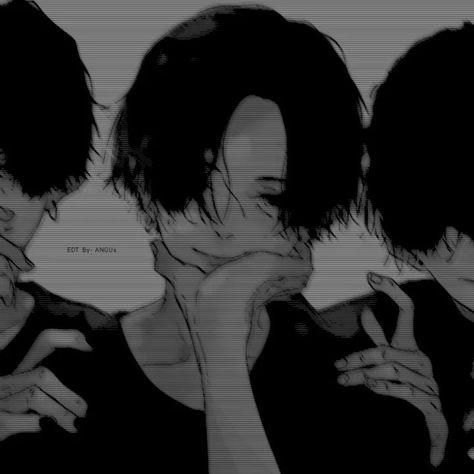 Emo Trio Matching Pfp, Trio Matching Pfp 3 Boys, Trio Avatar, Dark Angel Wallpaper, Emo Pfp, Angel Wallpaper, Dark Anime Guys, Dark Phone Wallpapers