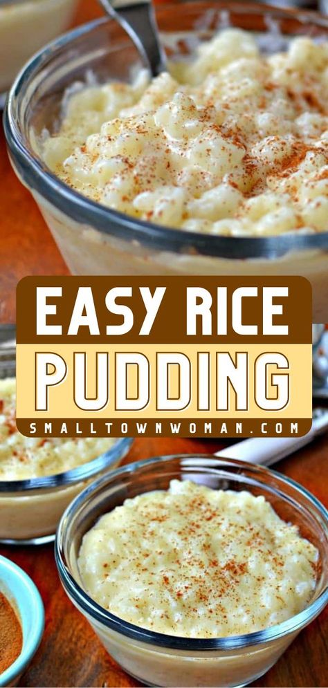 This easy holiday recipe lets you have an amazing Thanksgiving dessert using cooked rice! It will become one of your favorite sweet treats. Rich and lusciously creamy, this old fashioned rice pudding recipe is amazing! Rice Pudding With Cooked Rice, Easy Rice Pudding Recipe, Best Rice Pudding Recipe, Rice Pudding Recipe Easy, Creamiest Rice Pudding Recipe, Easy Rice Pudding, Old Fashioned Rice Pudding, Easy Pudding Recipes, Rice Pudding Recipes