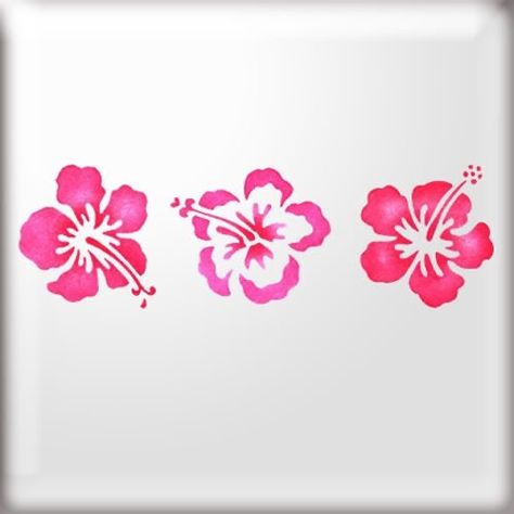 Flowers Stencil, Hibiscus Tattoo, Hawaiian Tattoo, Flower Stencil, 웃긴 사진, Simplistic Tattoos, Hibiscus Flower, Red Ink, Summer Wallpaper