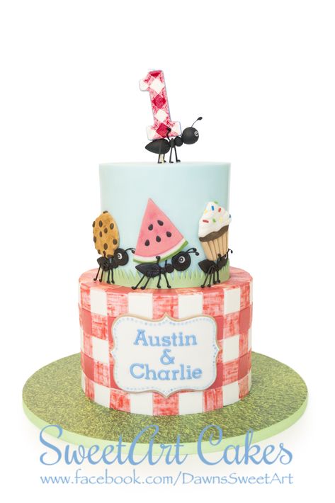 Bbq Theme Birthday Cake, Picnic Birthday Cake Ideas, Bbq Theme Cake, Picnic Themed First Birthday Party, Picnic Theme Cake, Bbq Birthday Cake, Birthday Cake Picnic, Bridal Bbq, Picnic First Birthday Party