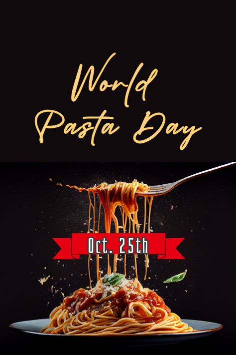 World Pasta Day #nationaldaycalenday #nationaldaylist #worldpastaday #pastalovers #pasta National Pasta Day, National Days, Personal Finance, Finance, Pasta, Holidays