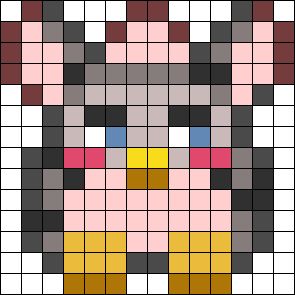 Classic Furby Perler Bead Pattern / Bead Sprite Furby Perler, Easy Perler Beads Ideas, 3d Perler Bead, Pony Bead Patterns, Perler Bead Templates, Pattern Maker, Diy Perler Bead Crafts, Perler Crafts, Pixel Art Grid