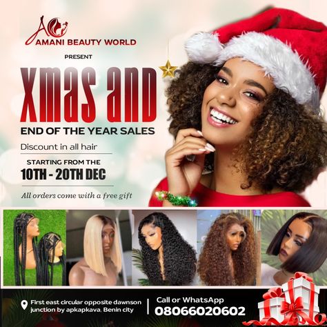 End Of The Year Sales Flyer Design, Sales Flyer Design, Sales Flyer, Benin City, Flyers Design, Xmas Sale, Christmas Flyer, Flyer Design Inspiration, Church Graphic Design