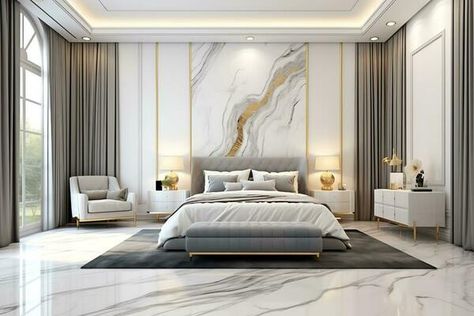 Modern bedroom interior design in apartment or house with furniture. Luxury bedroom scandinavian concept by AI Generated 26570458 Stock Photo at Vecteezy Dream Beds, Scandinavian Concept, Ultimate Bedroom, Bedroom Scandinavian, Bedroom Sanctuary, House Interior Design Styles, Modern Bedroom Interior, Sanctuary Bedroom, Dreams Beds