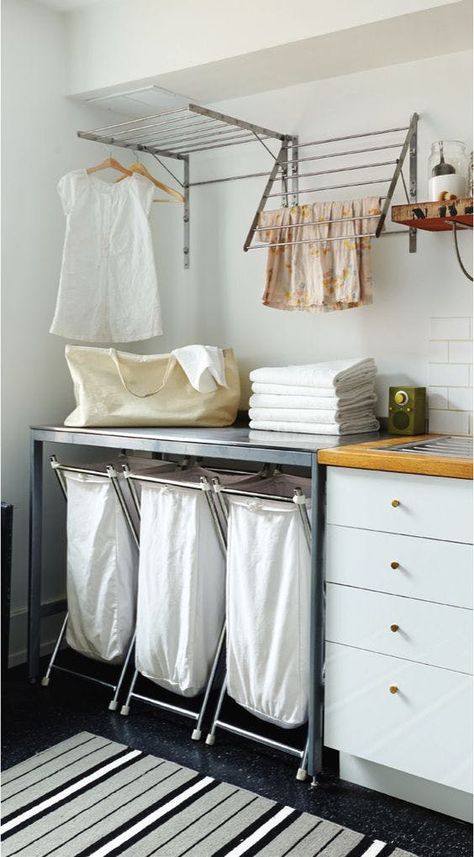 Organized Laundry Room, Household Design, Small Laundry Space, Ikea Laundry, Modern Farmhouse Laundry Room, Ikea Laundry Room, Organized Laundry, Koti Diy, Laundry Design