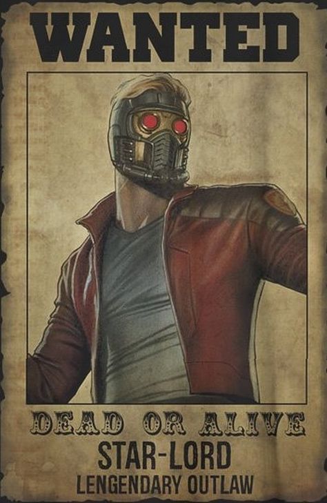 Star-Lord, Legendary Outlaw, Wanted Dead or Alive Marvel Comics Vintage, Batman Poster, Marvel Superhero Posters, Marvel Artwork, Marvel Comics Wallpaper, Dead Or Alive, Marvel Posters, Marvel 3, Star Lord