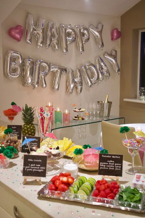 21st Birthday Cocktail Party! – Live, Love n Create 21st Birthday Ideas 2023, Easy 21st Birthday Decorations, Home Dinner Birthday Party, Cocktail Party At Home Decor, 21st Birthday Home Party Ideas, 21st Birthday Pregame Ideas, 18th Cocktail Party Ideas, 18th Birthday Cocktail Party Ideas, 21st Birthday Apartment Decorations