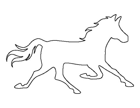 Running horse pattern. Use the printable outline for crafts, creating stencils, scrapbooking, and more. Free PDF template to download and print at http://patternuniverse.com/download/running-horse-pattern/ Unicorn Pumpkin Stencil, String Art Patterns Free, Printable Outline, Horse Template, Horse Outline, Horse Stencil, Printable String Art Patterns, Fall Themes, Horse Coat Colors