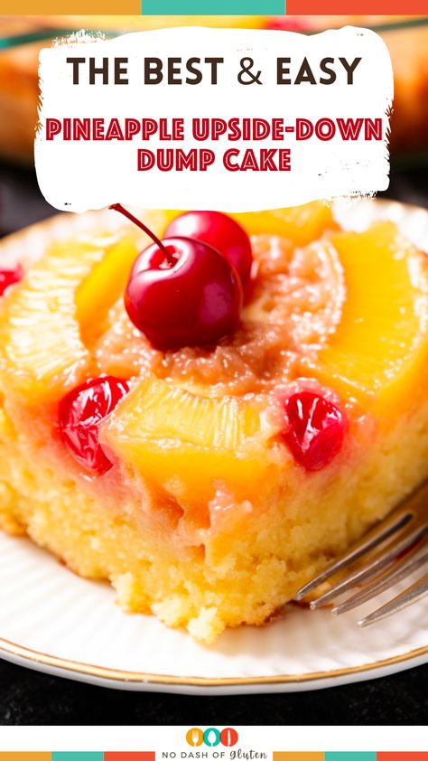 Dive into the timeless allure of Pineapple Upside-Down Dump Cake! This easy-to-make dessert boasts layers of juicy pineapple, radiant cherries, and a golden cake base that melts in your mouth. It's nostalgia and tropical flavors rolled into one delightful treat. Perfect for gatherings, potlucks, or those sweet-tooth moments. Want to wow your guests or just treat yourself? Grab the full recipe now and embark on a dessert journey like no other. Click to get the full recipe! Pineapple Upside Down Dump Cake Recipe Easy, Magic Pineapple Cake, Pineapple Upside Down Cake With Pudding, Pineapple Upside Down Cake For One, Key Lime Pie Dump Cake, Pinapple Cake Dump, Weight Watcher Cake Recipes, Pineapple Upside Down Dump Cake Recipe, Easy Pineapple Dump Cake Recipes