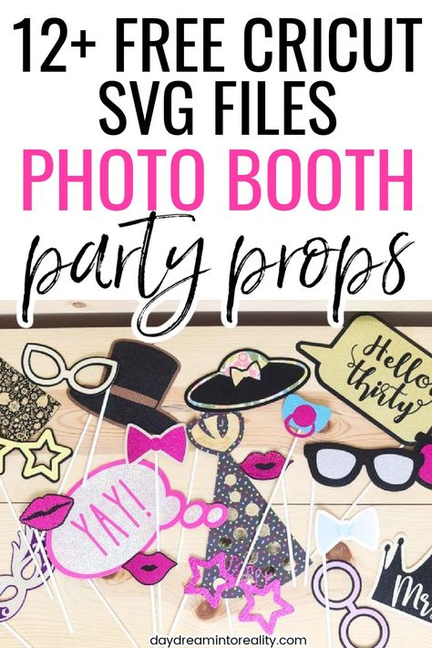 In today’s tutorial, I am going to teach you how to make beautiful party photo booths Props with your Cricut Maker or Explorer. I will provide you with free SVG files so you can make stunning photo booth props for any occasion you can think of; birthday parties, wedding, baby shower, gender reveal, etc #Cricut #CricutMaker #CricutExplorer #PhotoBoothProps #Props How To Make Photo Booth Props, 30th Birthday Photo Booth Ideas, Diy Photo Booth Props Printable Free, Wedding Photo Booth Prop Ideas, Bachelorette Photo Booth Props, Printable Photo Booth Props Free, Diy Photobooth Props Printable, Wedding Photo Booth Props Free Printables, Cricut Photo Booth Props