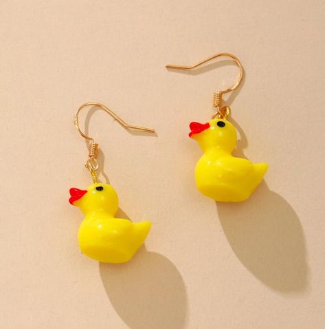 Duck Earrings, Sweet Earrings, Celtic Knots, Wearing Style, Wholesale Gifts, Yellow Duck, Animal Earrings, Rainbow Earrings, Valentines Jewelry