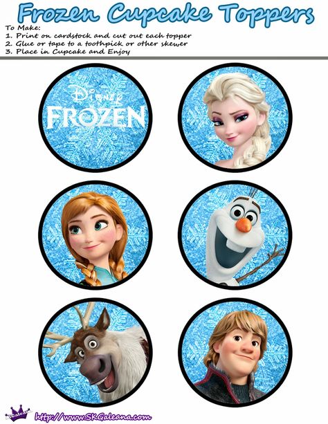 Frozen: Free Printable Candy Bar Labels and Toppers and Wrappers for Cupcakes. Disney Frozen Cupcakes, Frozen Cupcake, Frozen Cupcake Toppers, Disney Frozen Cake, Frozen Printables, Frozen Cupcakes, Frozen Bday Party, Disney Frozen Birthday Party, Frozen Cake Topper