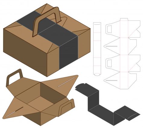 Box packaging die cut template design Premium Vector | Premium Vector #Freepik #vector # # # # Box Packaging Templates, Packaging Die Cut, Food Box Packaging, Packaging Template Design, Paper Box Template, Packaging Template, Flat Icons Set, Box Packaging Design, Food Packaging Design