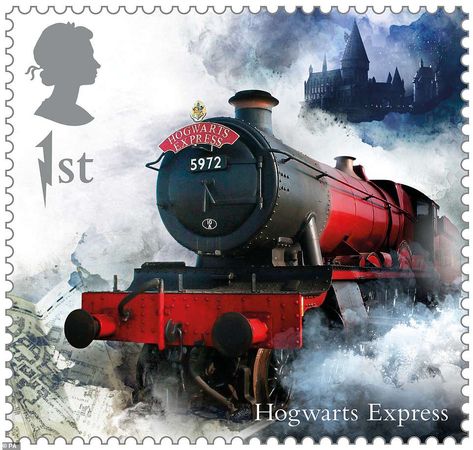 Harry Potter Train, Harry Potter Journal, Hogwarts Express Train, Uk Stamps, Imprimibles Harry Potter, Royal Mail Stamps, Anniversaire Harry Potter, Harry Potter Actors, Postage Stamp Art