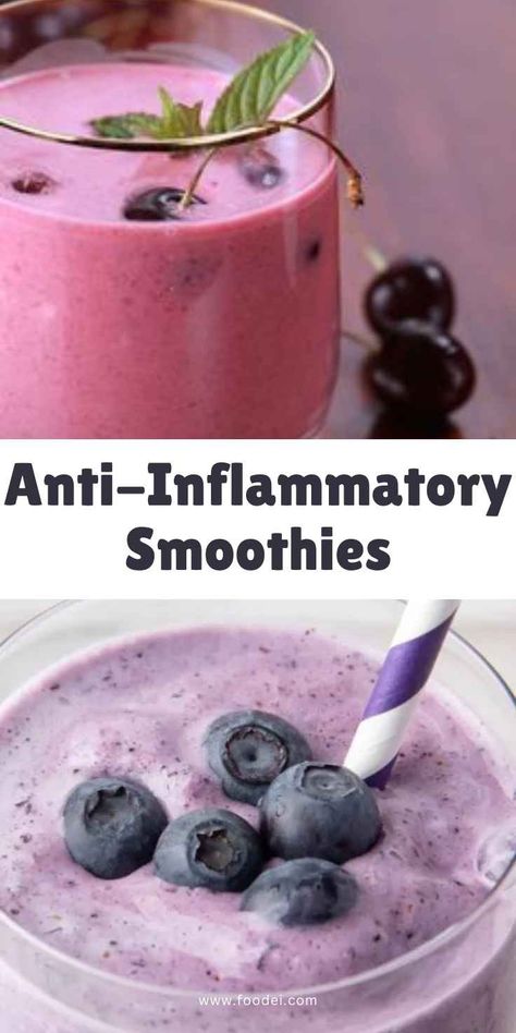 Boost your health with these anti-inflammatory smoothies! Packed with ingredients like turmeric, ginger, and berries, these smoothies are perfect for reducing inflammation and supporting overall wellness. Delicious, refreshing, and easy to make, these recipes help keep your body feeling its best. #AntiInflammatory #HealthySmoothies #Wellness #InflammationRelief #HealthyLifestyle #SmoothieRecipes #TurmericSmoothie #GingerSmoothie #NaturalHealing #HealthyEating Best Foods To Reduce Inflammation, Anti Inflammation Juice Shots, Anti Inflammation Morning Drink, Anti Inflammation Whole 30, Crohns Friendly Smoothies, Juicing To Reduce Inflammation, Anti Inflammation Drink Recipes, Inflammation Smoothie Recipes, Simple Anti Inflammation Diet Recipes