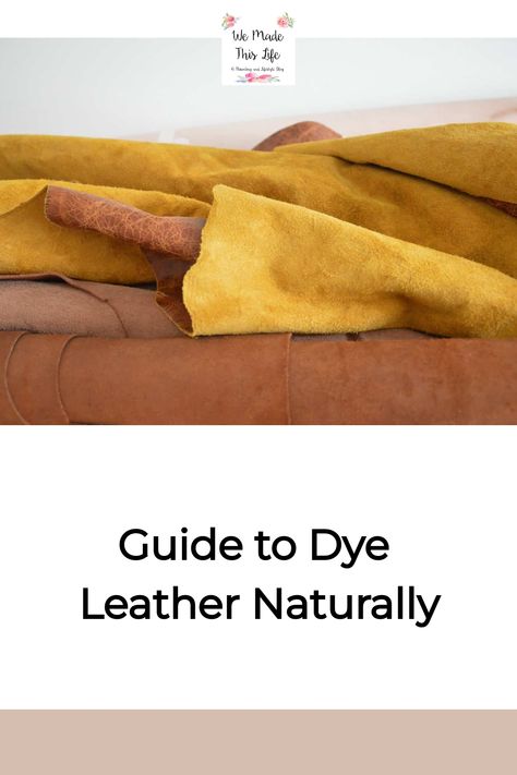 Guide to naturally dye leather with various shades of brown and yellow leather pieces. Leather Dye Diy, How To Dye Leather, Custom Garage Cabinets, Accessories Stand, Weaning Recipes, Book Room, Life Guide, Spa Day At Home, Leather Dye