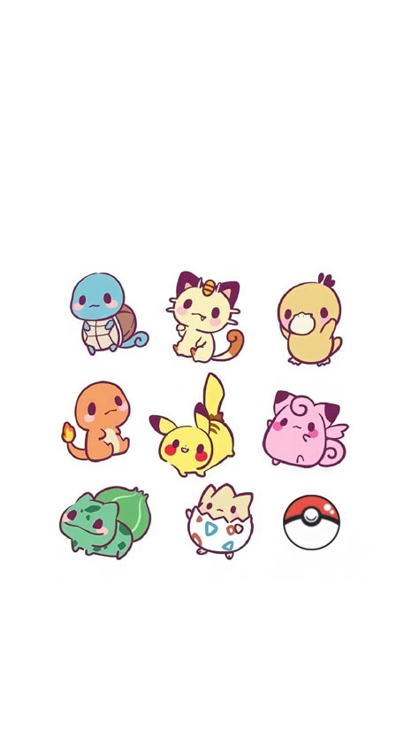 Chibi Pokemon Wallpaper, Charmander Tattoo Ideas, Sticky Note Doodles, Pokemon Doodles, Dino Food, Mini Pokemon, Pokemon Themed Party, Pokémon Wallpaper, Pokémon Birthday