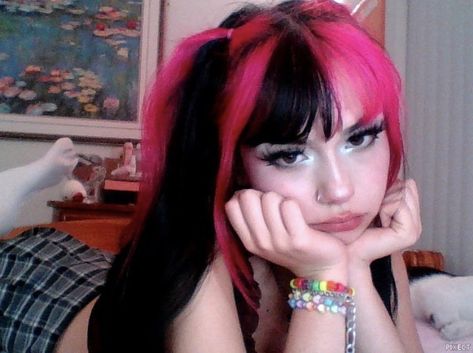 Pink And Black Hair, Dyed Hair Inspiration, Hair Dye Ideas, Hair Inspo Color, Dream Hair, Pretty Hair, Hair Dye, Hair Colour, Hair Color Ideas