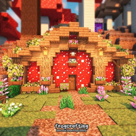 ♡ frogcrafting ♡ / It took me only 14 streams but I finally made a... Minecraft Hobbit Hole, Fairycore Minecraft, Mushroom Island, Minecraft Bases, Minecraft Mushroom, Building Minecraft, Modded Minecraft, Cottagecore Minecraft, Minecraft Village