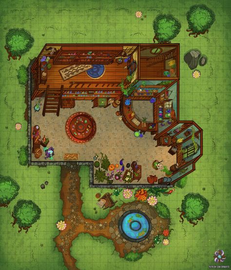 Potion Shop, Cartographers Guild, Magic Store, Dnd World Map, Building Map, Battle Map, Tabletop Rpg Maps, Dnd Maps, Rpg Maps