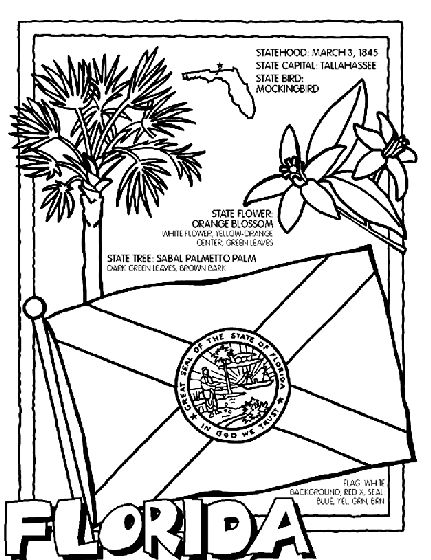 #Florida State Symbol Coloring Page by Crayola. Print or color online. Florida State Flag, Trip Activities, Florida Flag, American States, States And Capitals, Homeschool Geography, Flag Coloring Pages, State Symbols, Conversation Topics