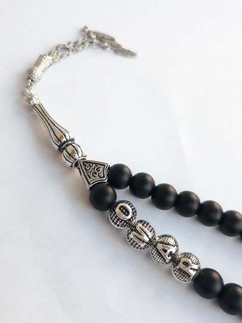 Thanks for the kind words! ★★★★★ "Love it! Great quality!" fawzi786 https://etsy.me/39TFOxO #etsy #black #customtasbih #customprayerbeads #tasbihwithinitials #personalizedtasbih #nametasbih #masbahatasbih #islamicgift #agatetasbih Rosary Islamic, Islam Prayer, Custom Rosary, Beads Rosary, Rosary Gift, Muslim Prayer, Jacket Pattern Sewing, Metal Letters, Onyx Gemstone