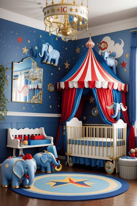 Circus Kids Room, Circus Themed Nursery, Circus Theme Nursery, Circus Baby Room, Circus Nursery Theme, Diy Baby Decor, Circus Room Decor, Nursery Circus, Circus Themed Bedroom