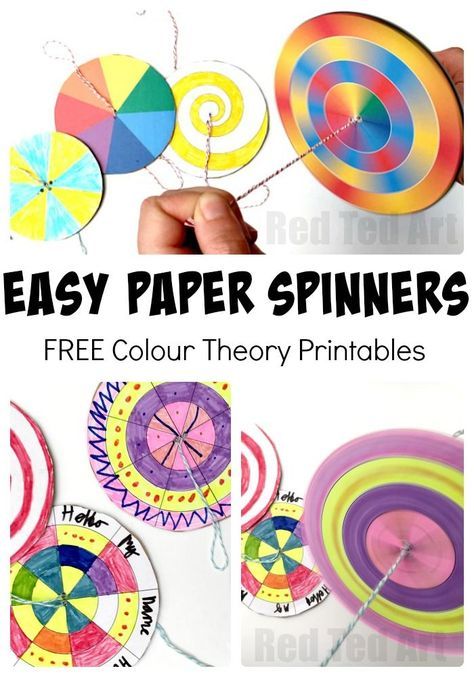 Easy Paper Spinners Tutorial - ever wondered how to make these fun paper toys? They are a super easy kids crafts! And a great way to explore COLOUR Wheel THEORY. So makes a great STEAM project too. You can either experiment to your hearts content or use o Diy Toys Easy, Paper Spinners, Colour Wheel Theory, Easy Kids Crafts, Origami Toys, Spinners Diy, Kids Origami, Colour Wheel, Spinner Toy