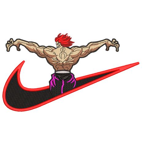 Nike Anime Logo, Nike Anime, Nike Drawing, Logos Nike, Yujiro Hanma, Nike Logos, Anime Logo, Nike Collection, Nike Art