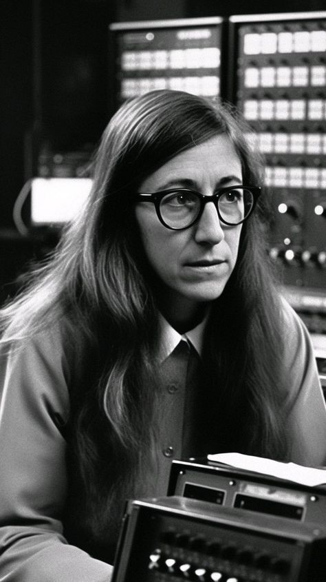 Margaret Hamilton's pioneering work in software development has left a lasting impact on our world. Her ingenuity and resourcefulness continue to inspire countless young minds today. #MargaretHamilton #SoftwareDevelopment #STEM #historyaccordingtoai Bulb Art, Margaret Hamilton, Light Bulb Art, Space Program, White Photos, Great Women, Space Shuttle, Bw Photo, Space Travel