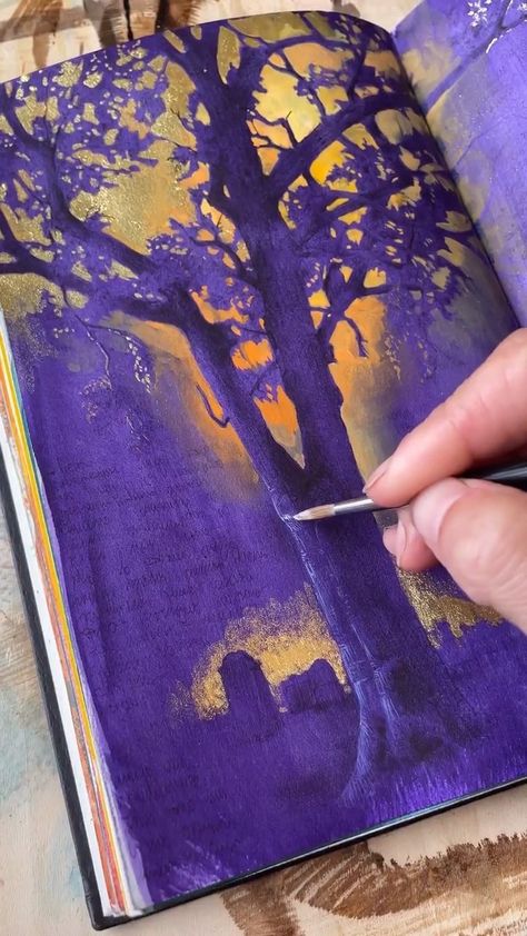 createmagazine on Instagram: Magical sketchbooks by @dinabrodsky 💜 link in bio to submit your work 🌳✨🌿 Instagram For Artists, Dina Brodsky, Gouache Art, Watercolor Art Lessons, Landscape Drawings, Art Practice, Process Art, Drawing Challenge, Art Journal Inspiration