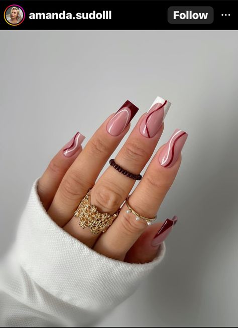 November Nails Fall, Holiday Acrylic Nails, Ideas Uñas, Milky Nails, November Nails, Nagel Tips, Girly Acrylic Nails, Casual Nails, Simple Acrylic Nails