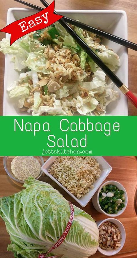 Need a refreshing salad with a little crunch? This Napa Cabbage Salad with crunchy noodles and toasted almonds will hit the spot. Napa Salad, Three Bean Salad Recipe, Crunchy Noodles, Napa Cabbage Recipes, Napa Cabbage Salad, Cabbage Salad Recipes, Three Bean Salad, Fourth Of July Food, Refreshing Salad