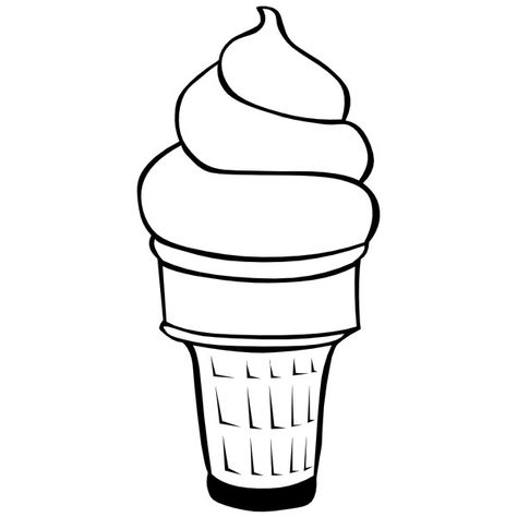 Ice cream cone outline USE!!!! ❤ liked on Polyvore featuring outlines, fillers, backgrounds, drawings, frame and borders Printable Ice Cream, Ice Cream Coloring, Vegetable Coloring Pages, Ice Cream Coloring Pages, Food Coloring Pages, Fruit Coloring Pages, Flag Coloring Pages, Yummy Ice Cream, Ice Cream Van