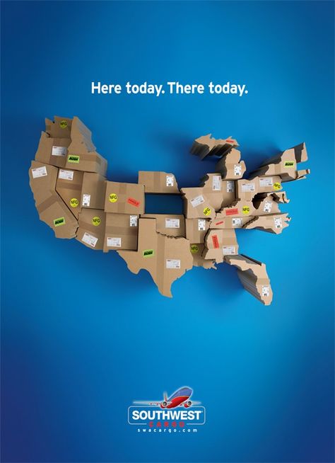 20 Outstanding Airplane Ads You Need to See - Hongkiat Logistics Design, Magazine Web Design, Ads Creative Advertising Ideas, 광고 디자인, Creative Advertising Design, Publicidad Creativa, Graphic Design Ads, Southwest Airlines, Guerilla Marketing