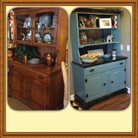 a hutch for my nook, chalk paint, painted furniture Desk With Hutch Makeover, Diy Hutch Makeover, Wine Rack Ideas, Refurbished Furniture Diy, Antique Hutch, Hutch Makeover, Used Cabinets, Desk With Hutch, Desk Area