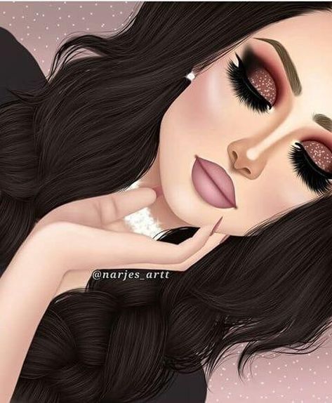 If you like more cream to powder foundation than liquid, this is perfect place to visit. Xoxo 💋 Digital Painting, Black Hair, A Woman, Hair, Pink, On Instagram, Instagram, Black