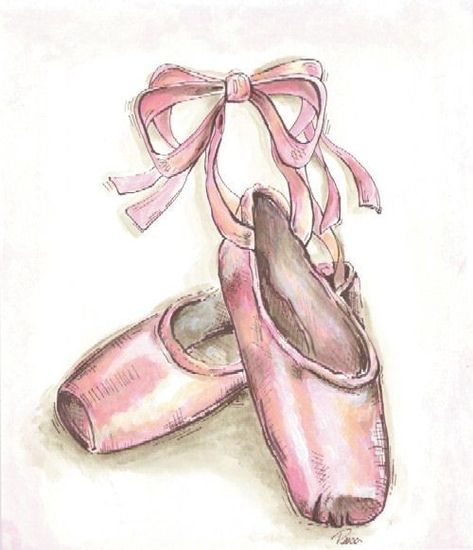 1000+ ideas about Pink Ballet Shoes on Pinterest | Ballet, Pointe ... Ballet Shoes Drawing, Ballet Drawings, Ballerina Drawing, Pink Ballet Shoes, Dancing Drawings, House Cartoon, Ballerina Art, Ballet Art, Sport Art